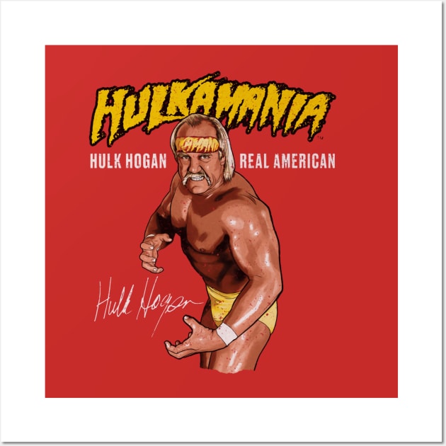 Hulk Hogan Hulkamania Pose Wall Art by MunMun_Design